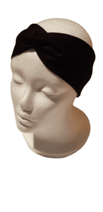 Just Black- Twisty Turban Headband